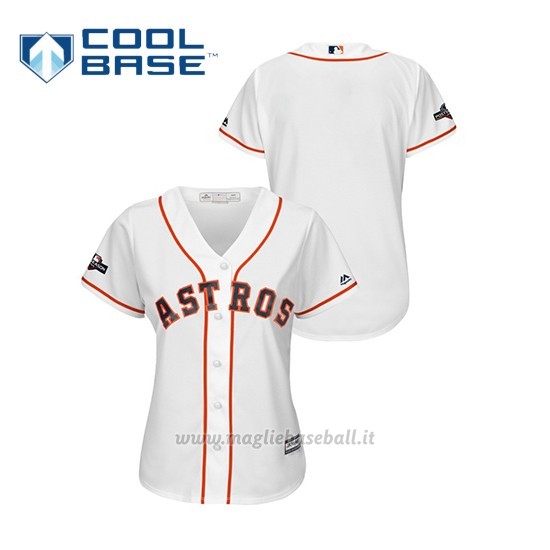 Maglia Baseball Donna Houston Astros 2019 Postseason Cool Base Bianco